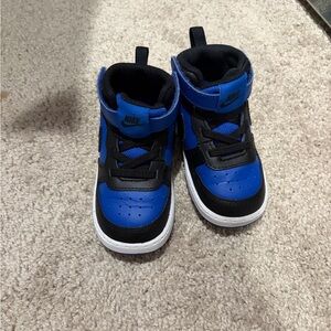 Nike Kids Royal Blue and Black High-Top Sneakers